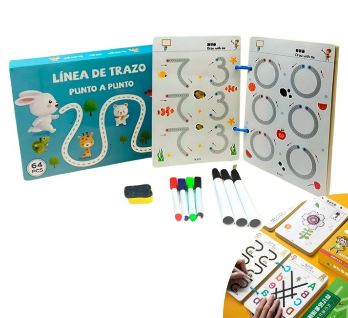 LIBRO DE TRAZOS DIDÁCTICO PRE-ESCOLAR | ENVÍO GRATIS